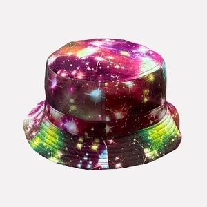 Vintage 90s Y2K Headlines Galaxy Bucket Hat L/XL NWT